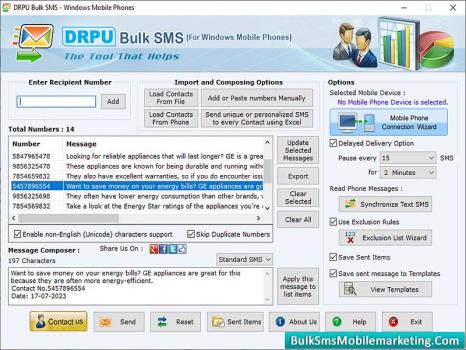Visit Listing - Bulk SMS Mobile Marketing Windows Phone Bulk SMS Mobile Marketing Windows Phone - Screenshot 1