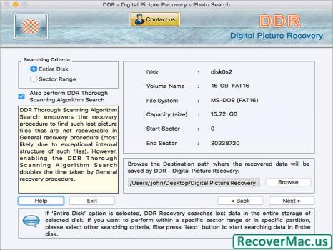 Digital Picture Recovery Application - Screenshot 1