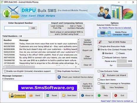 Visit Listing - Android SMS software Android SMS software - Screenshot 1