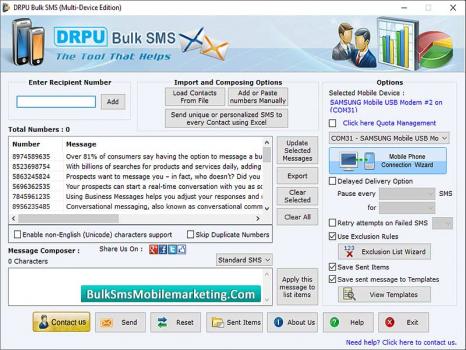 Mobile Bulk SMS Marketing - Screenshot 1