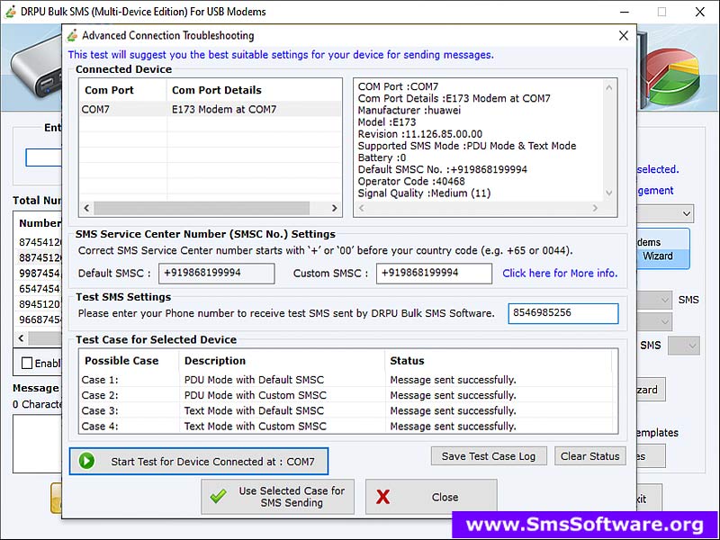 Bulk SMS For Multi USB Modem - Screenshot 1