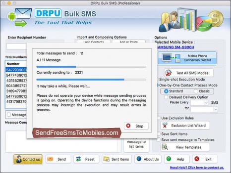 Visit Listing - Send SMS to Mobiles Send SMS to Mobiles - Screenshot 1