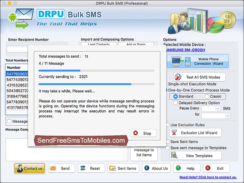 Send SMS to Mobiles - Screenshot 1