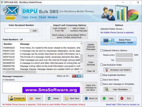 Online SMS BlackBerry - Screenshot 1