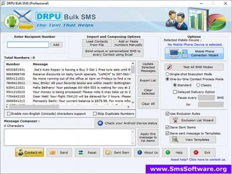 Visit Listing - Bulk SMS Software Bulk SMS Software - Screenshot 1