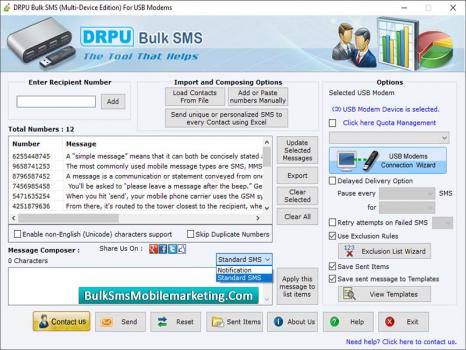 USB Modem SMS Mobile Marketing - Screenshot 1