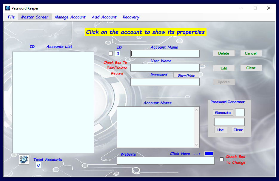 Free Password Manager - Pazzword Keeper 2.14 - Screenshot 2
