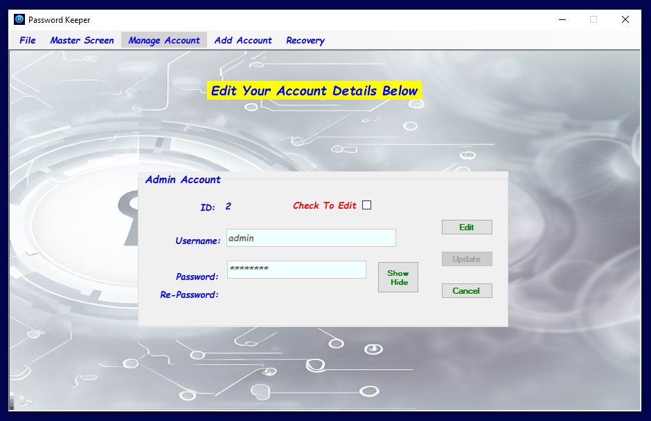 Free Password Manager - Pazzword Keeper 2.14 - Screenshot 3