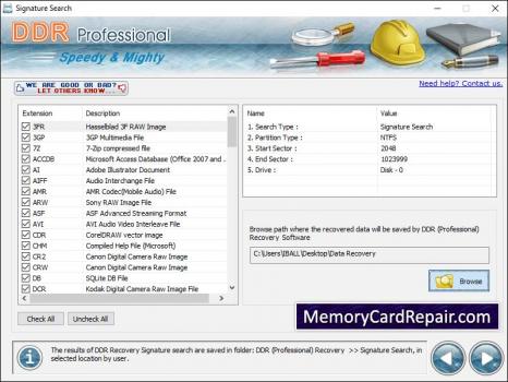 Memory Card Recovery - Screenshot 1