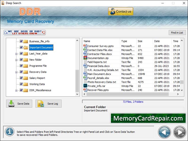 Free Memory Card Repair - Screenshot 1