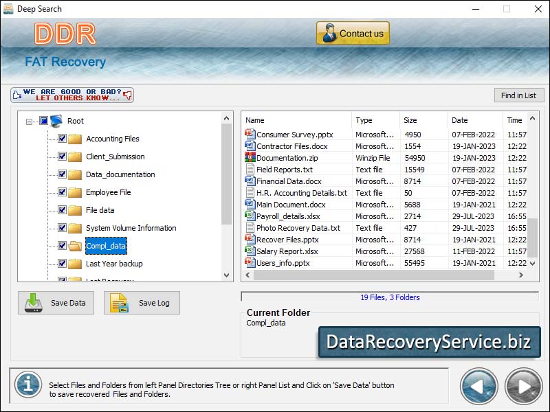 FAT Data Recovery Service - Screenshot 1
