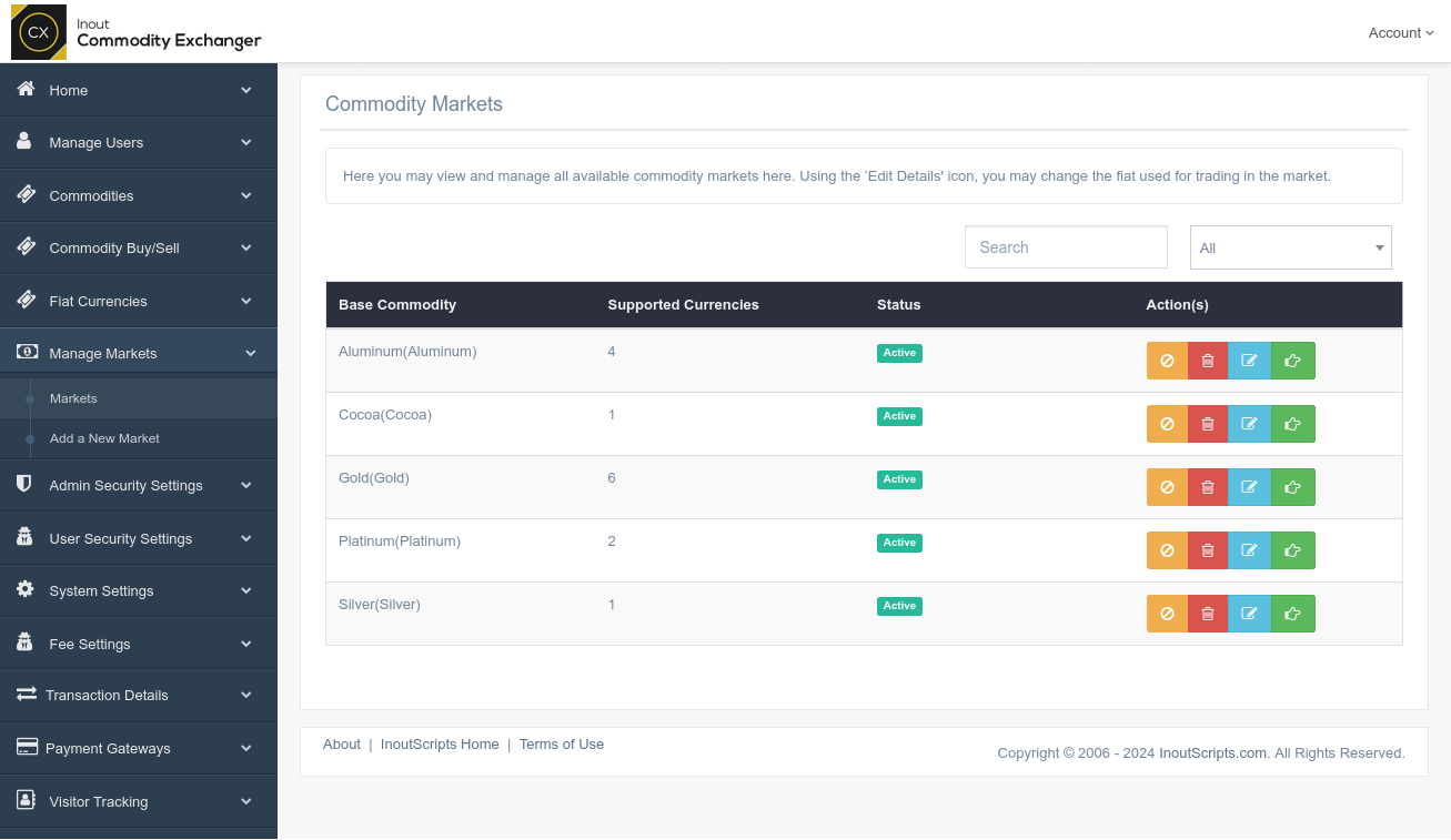 Inout Commodity Exchanger - Screenshot 4