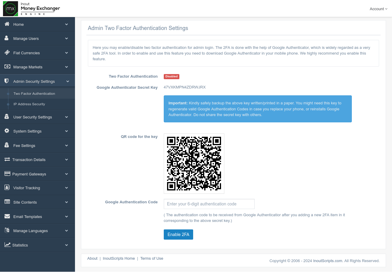 Inout Money Exchanger Engine - Screenshot 4
