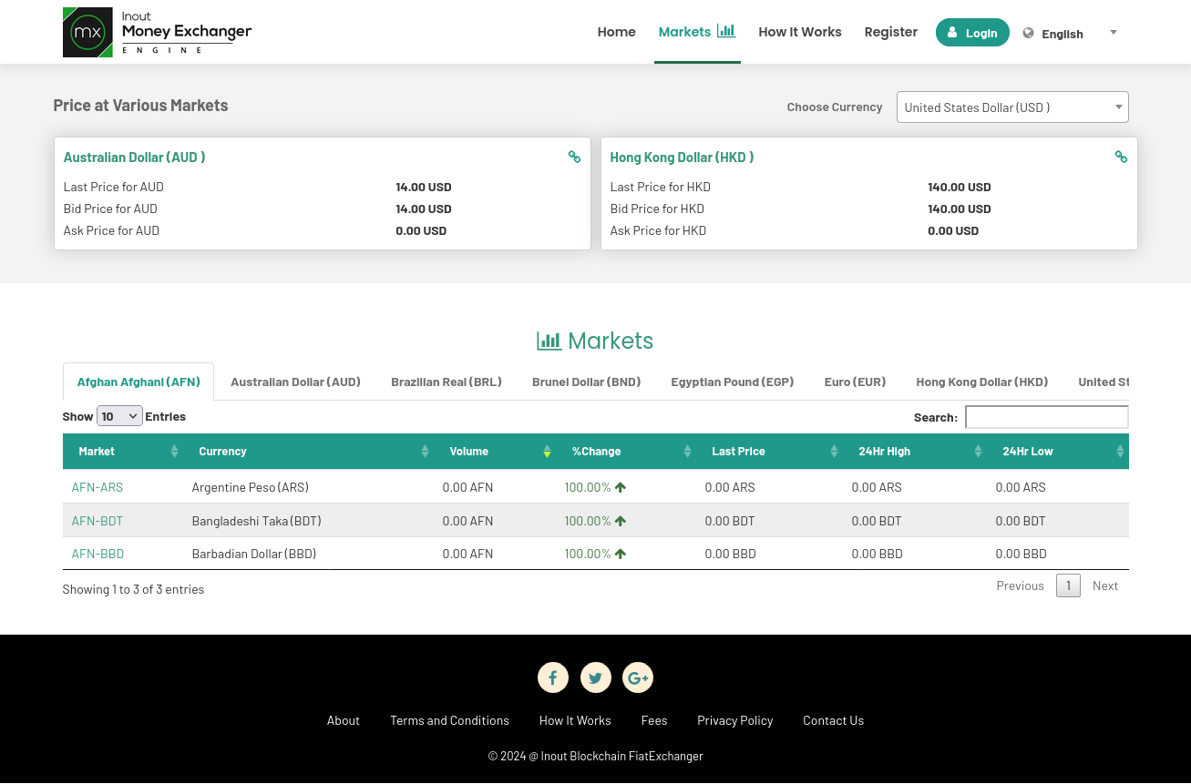 Inout Money Exchanger Engine - Screenshot 2