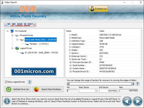 Cell Phones Data Recovery Software - Screenshot 1