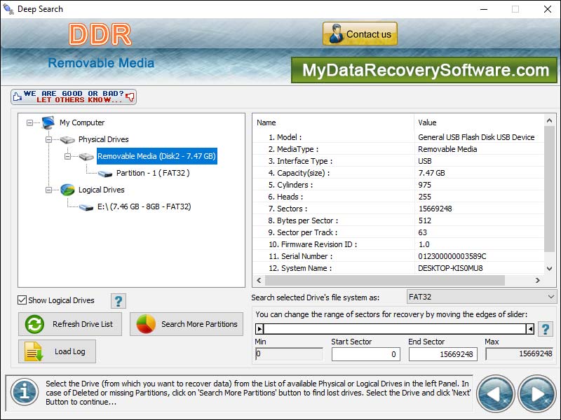 USB Data Recovery Software - Screenshot 1