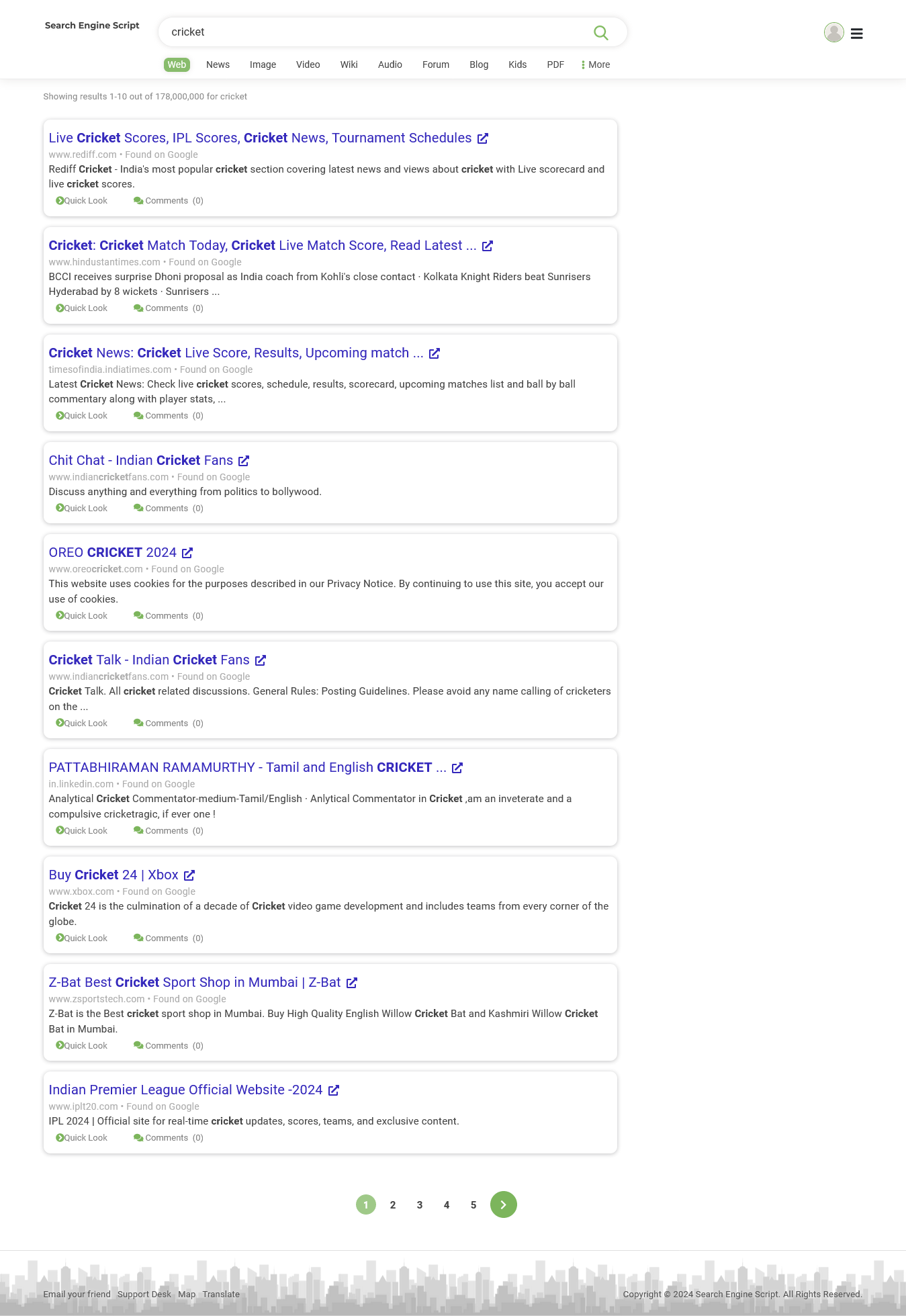 QS Search Engine - Screenshot 4