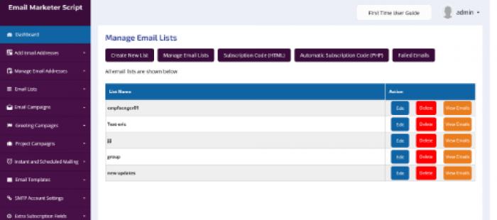 Visit Listing - QS Email Marketer QS Email Marketer - Screenshot 4
