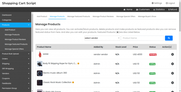 QS Multi-Vendor Shopping Cart - Screenshot 4