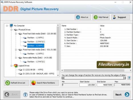 Digital Pictures Recovery Tool - Screenshot 1