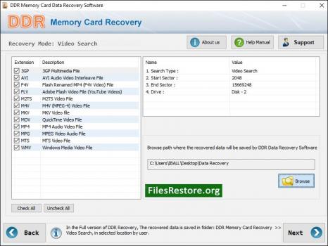 Memory Card File Restore - Screenshot 1