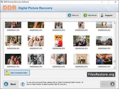 Digital Pictures Files Restore - Screenshot 1