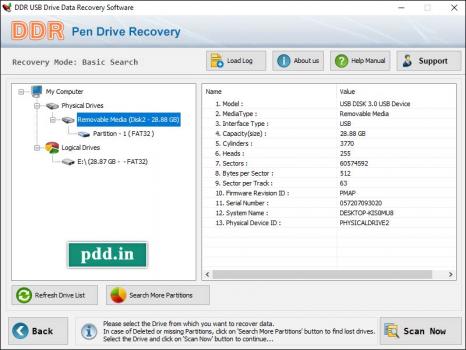 USB Drive Data Restore - Screenshot 1