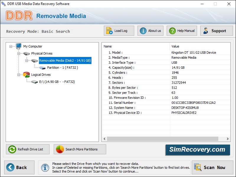 USB Disk Data Recovery - Screenshot 1