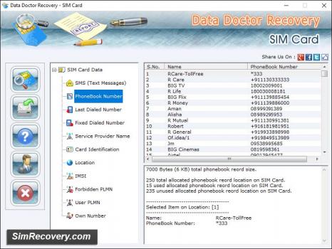 SIMCard Recovery - Screenshot 1