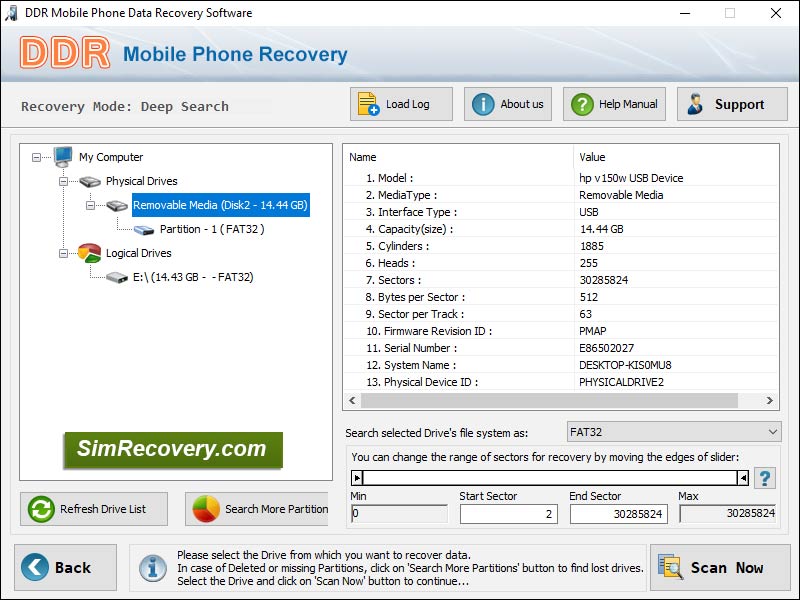 Cell Phone Files Recovery - Screenshot 1