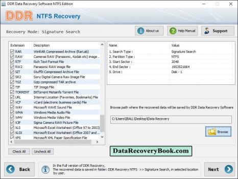 Visit Listing - NTFS Data Recovery NTFS Data Recovery - Screenshot 1