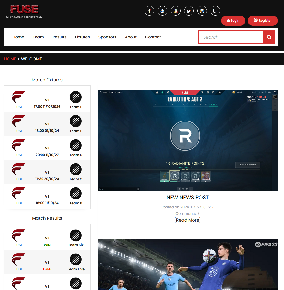 Fuse Clan Control Panel - Screenshot 1