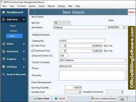 Official Billing Software - Screenshot 1