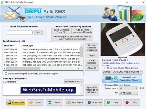 Web SMS to Mobile GSM - Screenshot 1