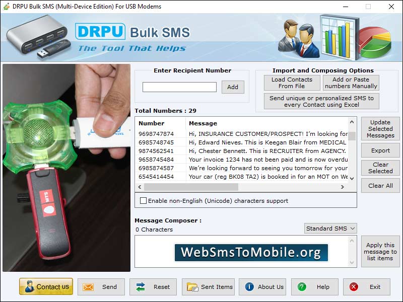 Web SMS to Mobile - Screenshot 1