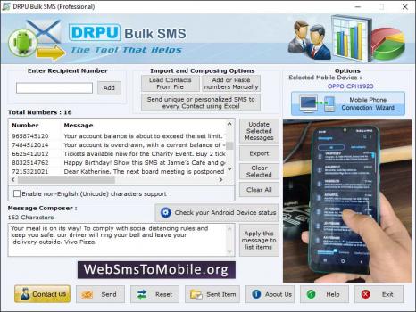 Web SMS to Mobile - Screenshot 1