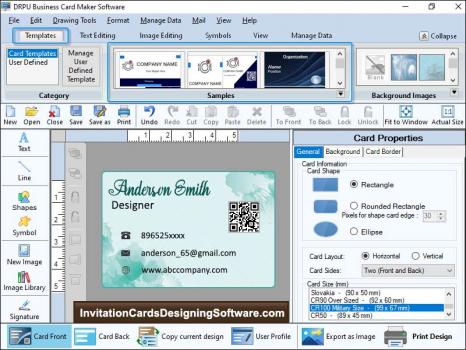 Visit Listing - Design Visiting Cards Software Design Visiting Cards Software - Screenshot 1