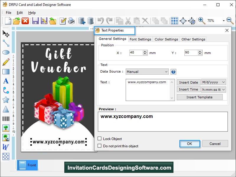 Cards Designing Application - Screenshot 1