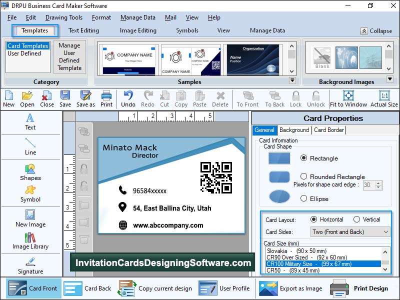 Business Card Designing Program - Screenshot 1