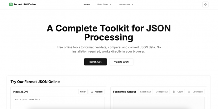 Format JSON Online - Screenshot 1