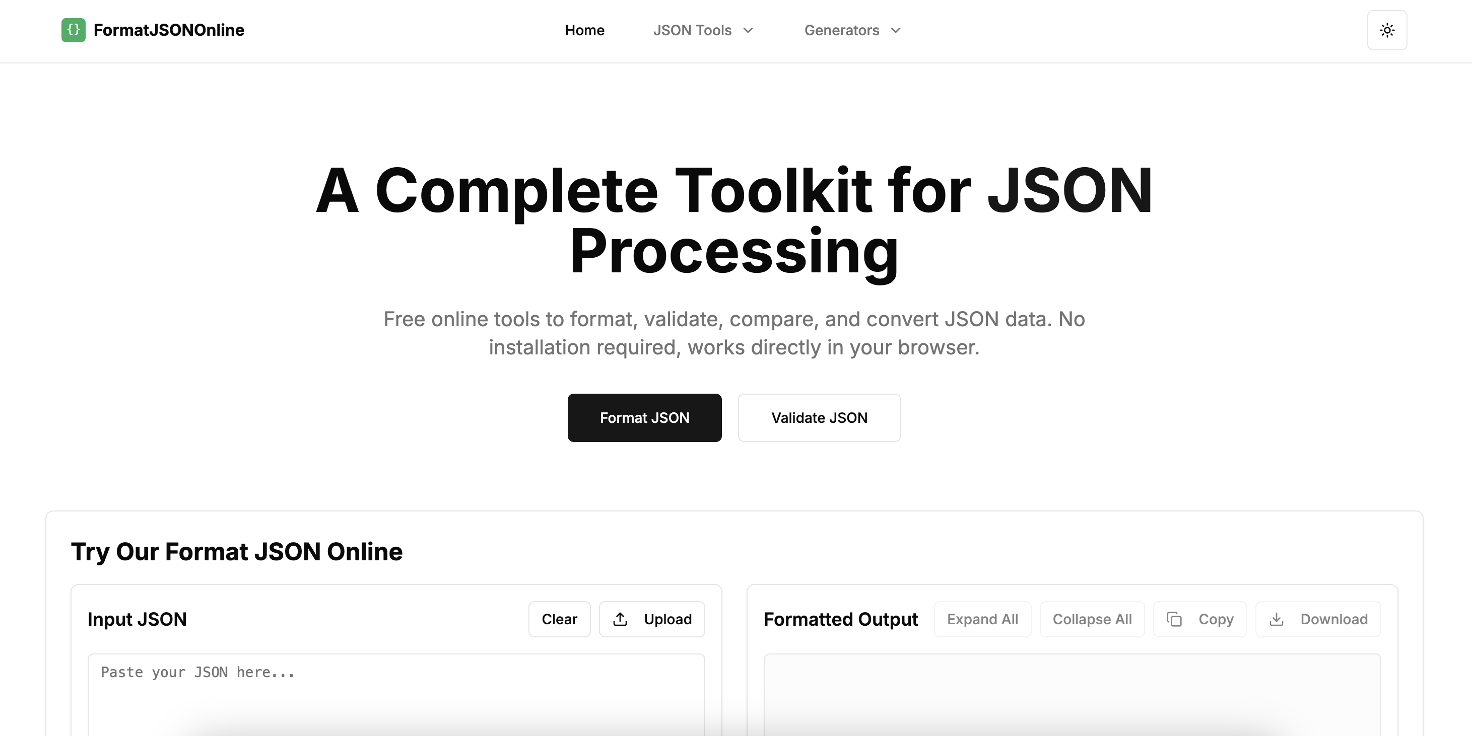 Format JSON Online - Screenshot 1