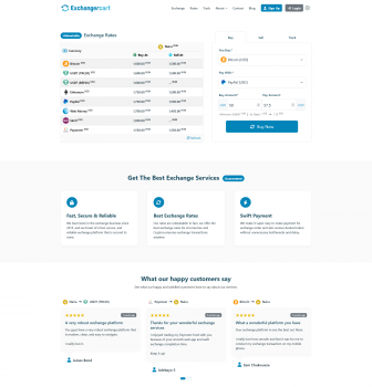 ExchangerCart - Modern Currency and Crypto Exchange Script - Screenshot 1