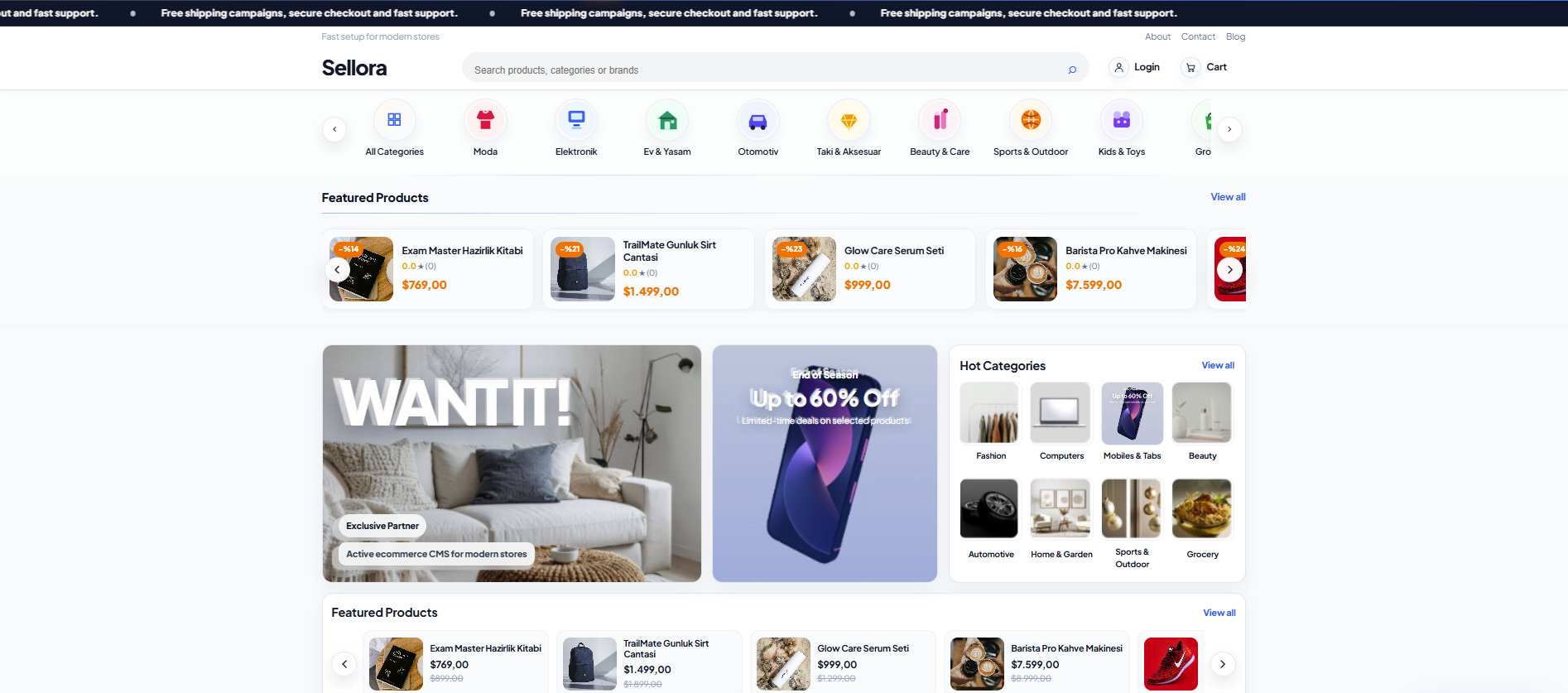 Sellora AI Commerce - PHP E-Commerce Platform with Smart Installer - Screenshot 1