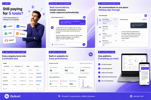 Quikwit.chat - AI Frontdesk for Your Business - Screenshot 1