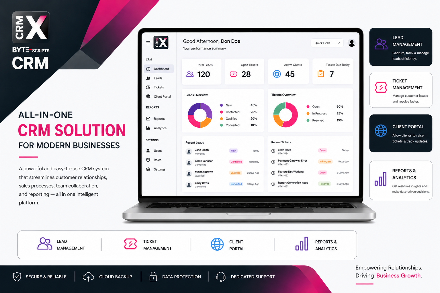 Bytescripts CRM - Screenshot 1