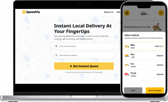 Speedify - Hyperlocal Delivery Software - Screenshot 1