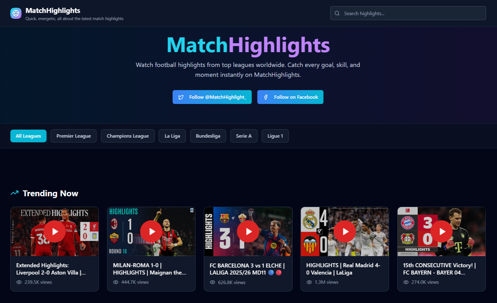 MatchHighlights - Screenshot 2