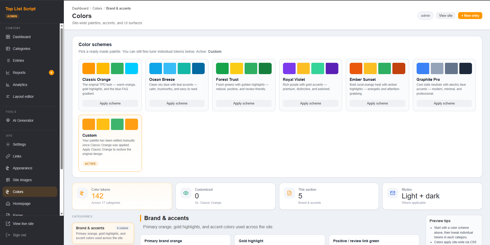 PHP Link Directory Script - Top List Script & Website Review Script - Screenshot 7