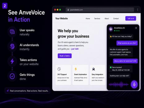 AnveVoice — Voice AI for Your Website - Screenshot 1