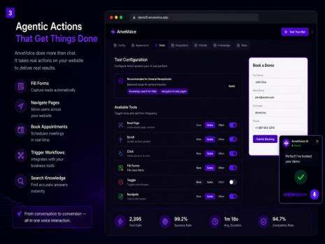 AnveVoice — Voice AI for Your Website - Screenshot 2